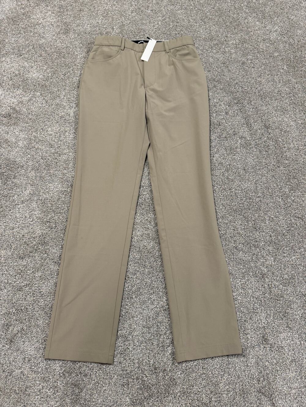 Brady Men's Beige Straight-Leg Dress Pants